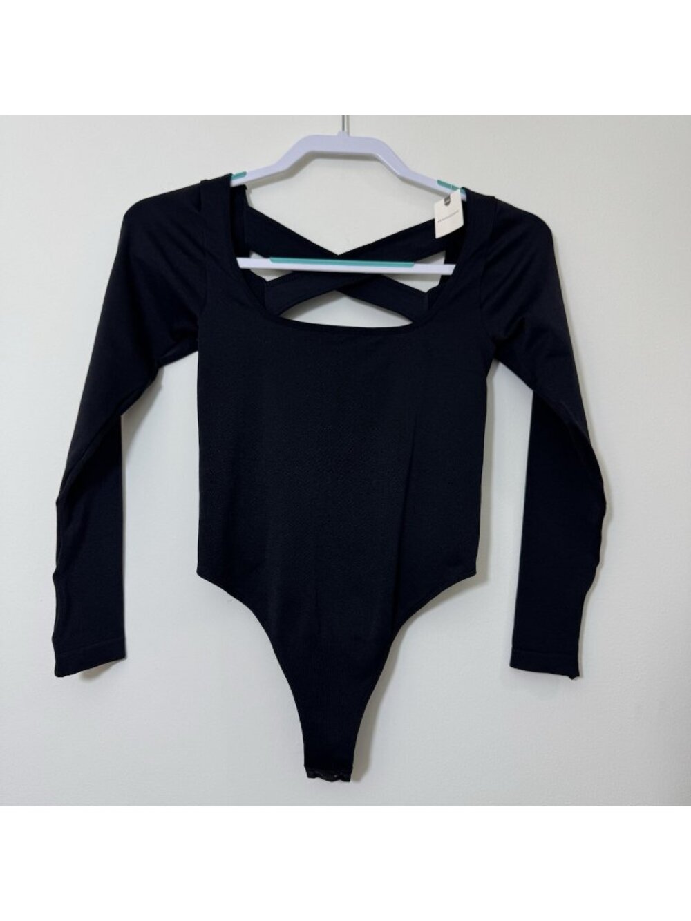 Anthropologie Women’s The Viv Long-Sleeve Bodysuit Size S/M square neck New